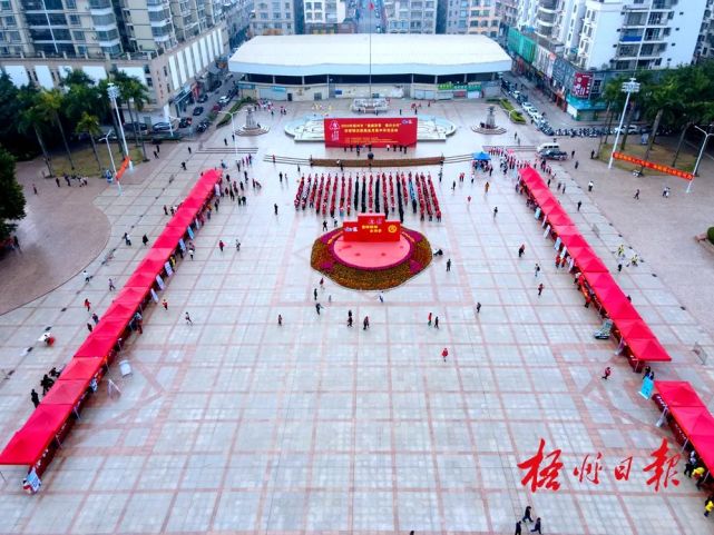 乡村"学雷锋志愿服务月集中示范活动启动仪式在龙圩区世纪广场举行