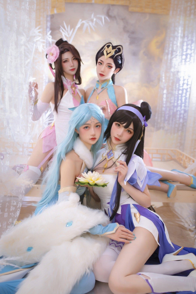 王者荣耀四大美女同人旗袍cosplay