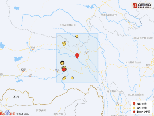 西藏昌都市洛隆县发生30级地震
