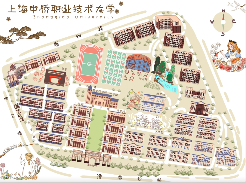 上海建桥学院校内地图图片