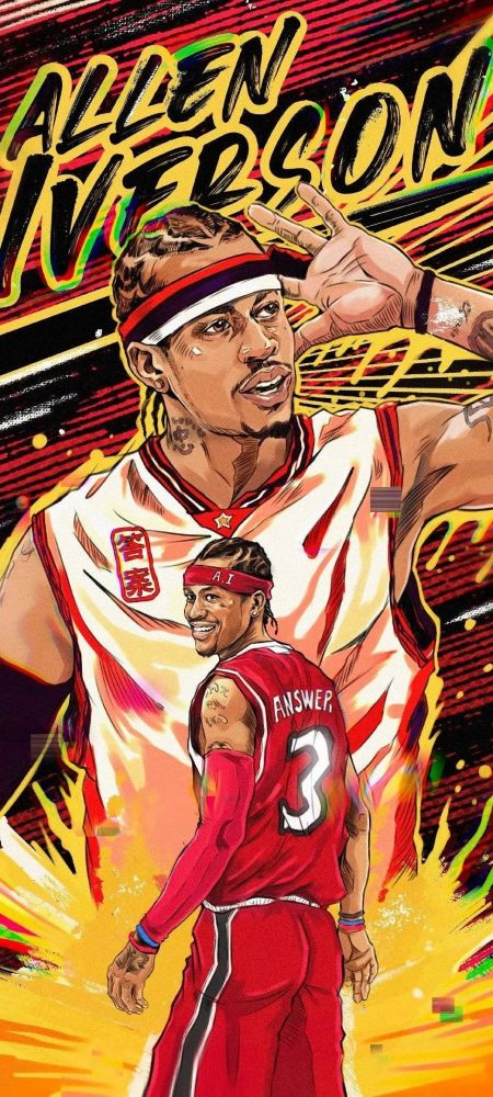 nba球星壁紙丨阿倫艾弗森alleniverson