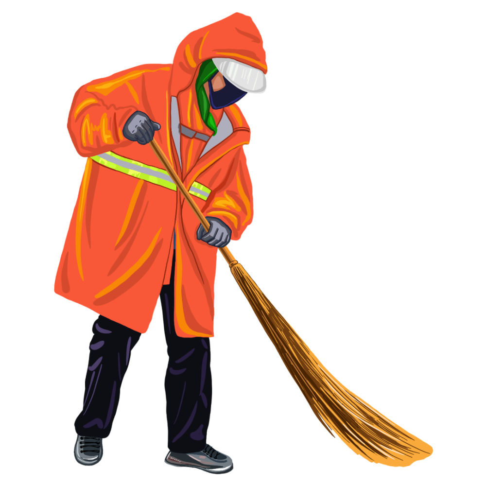 劳模风采丁从光五尺扫把25载为城市梳妆打扮