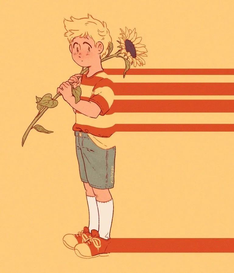 暖色系个性插画复古又可爱看完被治愈了