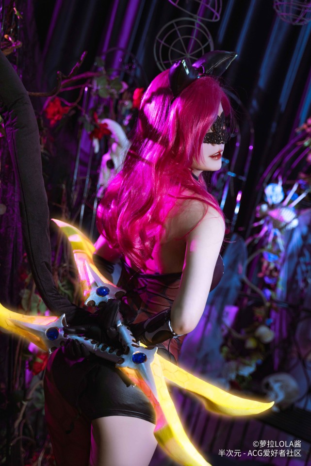 王者荣耀阿珂暗夜猫娘cos正片|王者荣耀|阿珂|cosplay|道具
