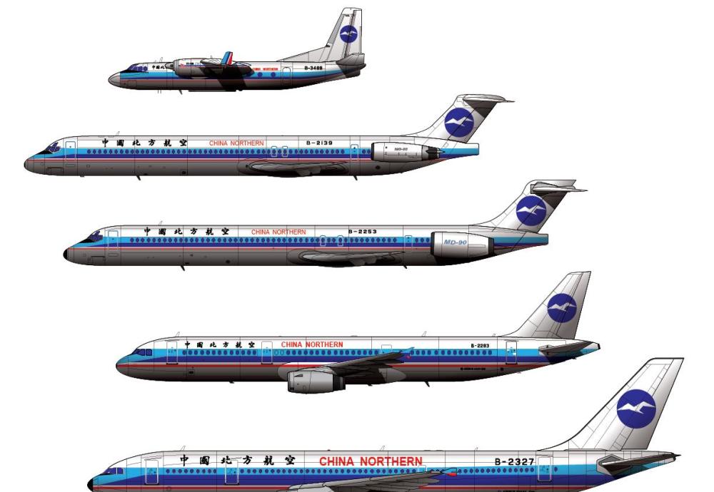 飛翔在大興安嶺雪山之上曾經的中國北方航空公司擁有的客機小記
