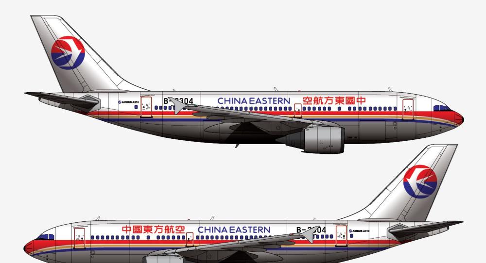 民航塗裝的b-2305號機二視圖性能數據機型:a310設計商:空中客車飛機