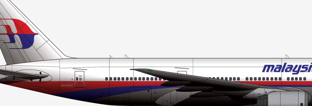 涂装的9m-mrd号波音777-200er型客机二视图四个多月前的2014年3月8日