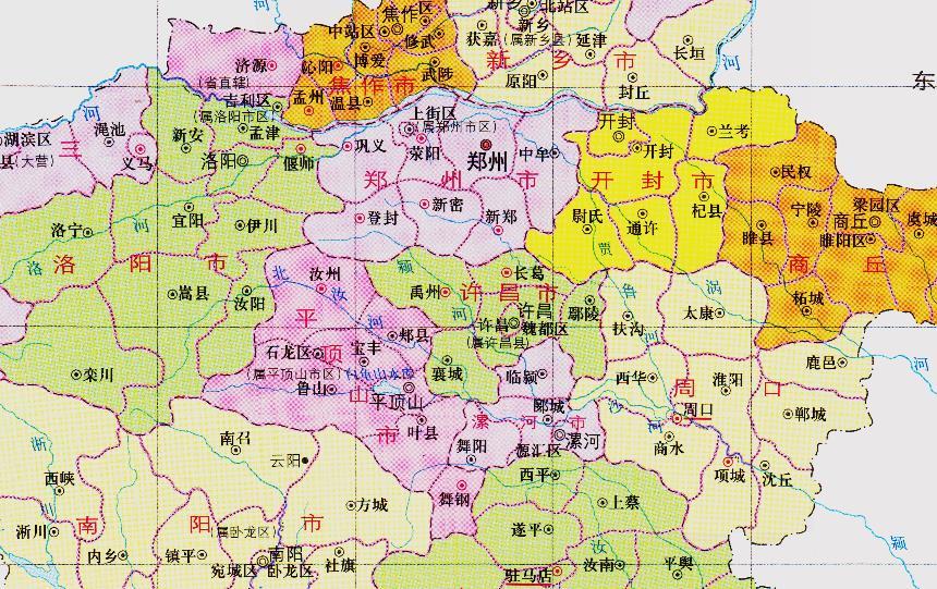 河南省的平頂山市3個地區拼接而成為何有10個區縣