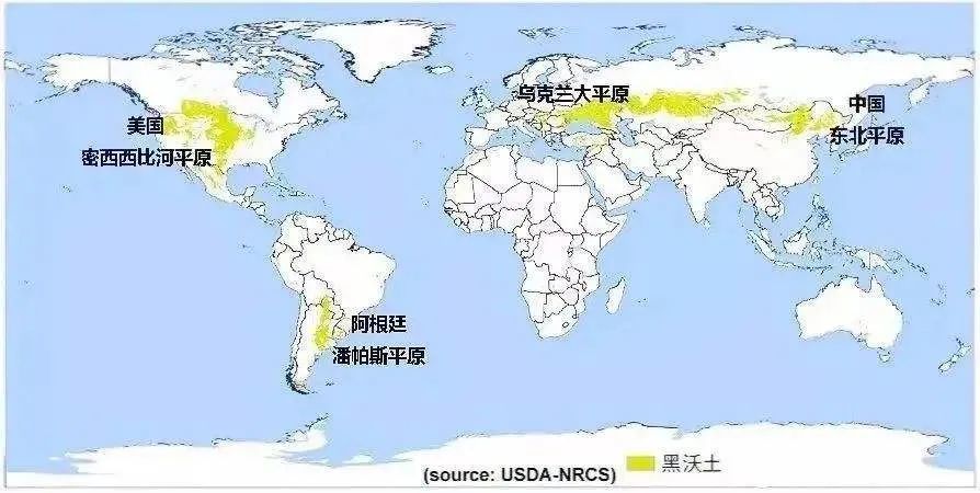 世界三大黑土地分布图图片