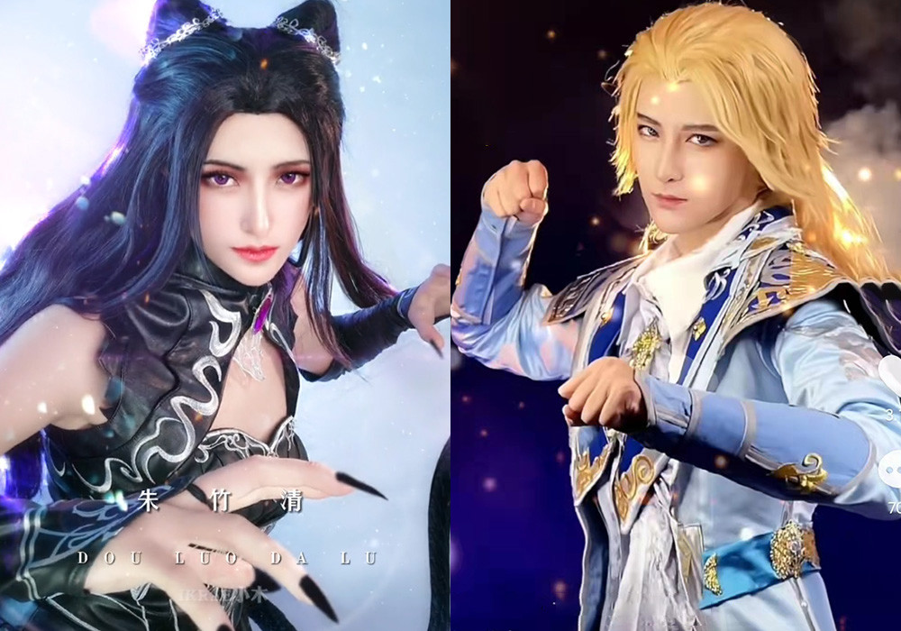 斗罗大陆一人cos史莱克七怪前世唐三神还原这个小舞太美了