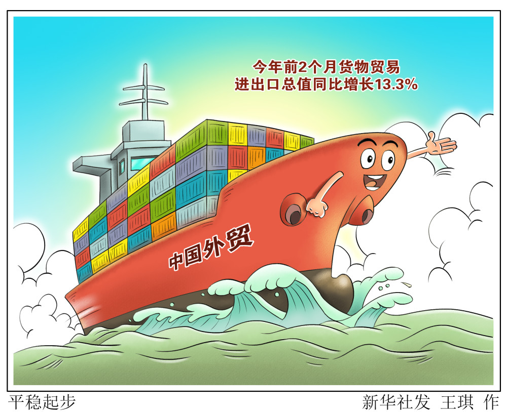 图表漫画经济平稳起步