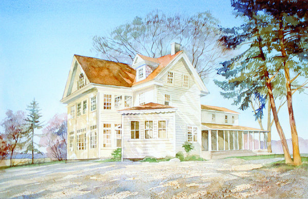 美国插画师lenaakhumova水彩风景绘画