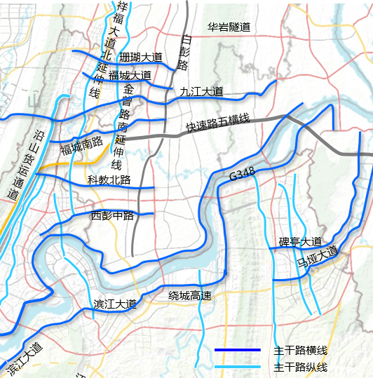 本次江津最新的交通规划有个特点就是白沙镇经慈云到龙华镇,在鼎山