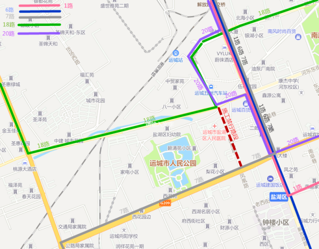 运城103路最新路线图图片