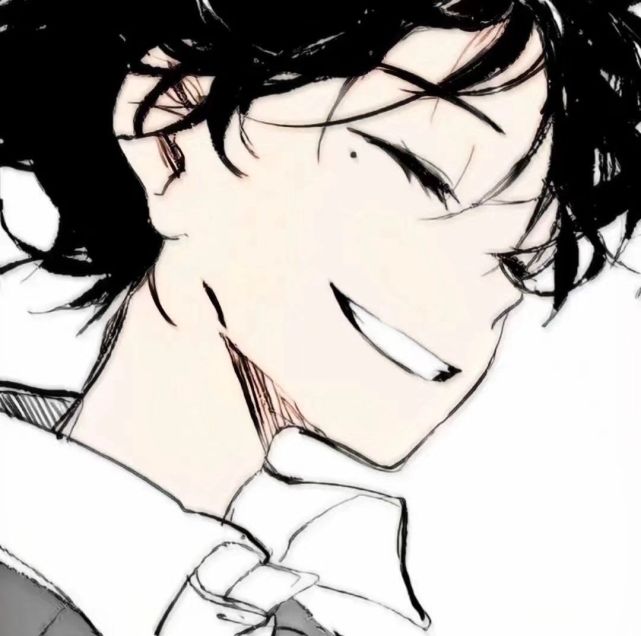 动漫头像:男生黑白头像,我的喜欢也会被时间掩埋