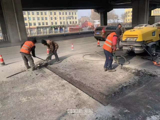 哈市全面展开春季道路翻浆破损维修_腾讯新闻