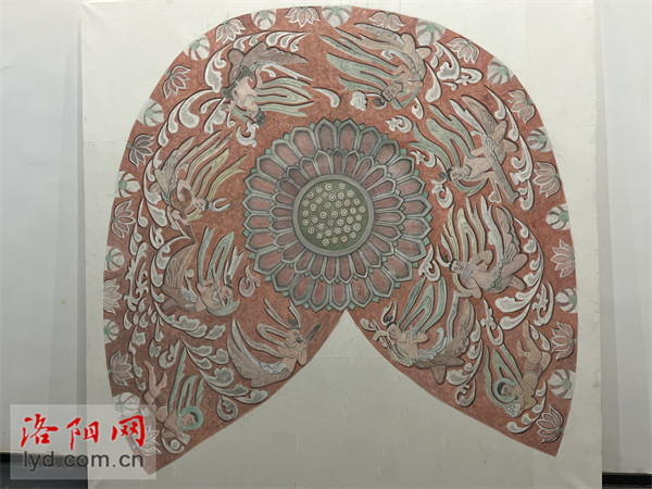 科技文物看看1500余年前的龙门石窟莲花藻井色彩有多丰富