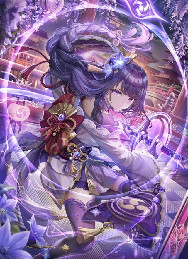 雷电将军(同人壁纸)精选:今天穿了黑丝哦——原神(三)