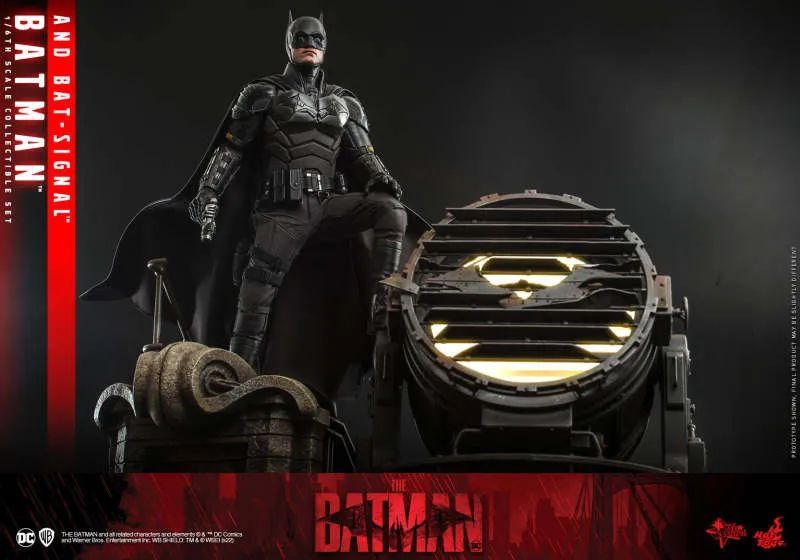 hot toys《蝙蝠侠》蝙蝠侠&蝙蝠信号灯 1/6 比例收藏套组 投射出让