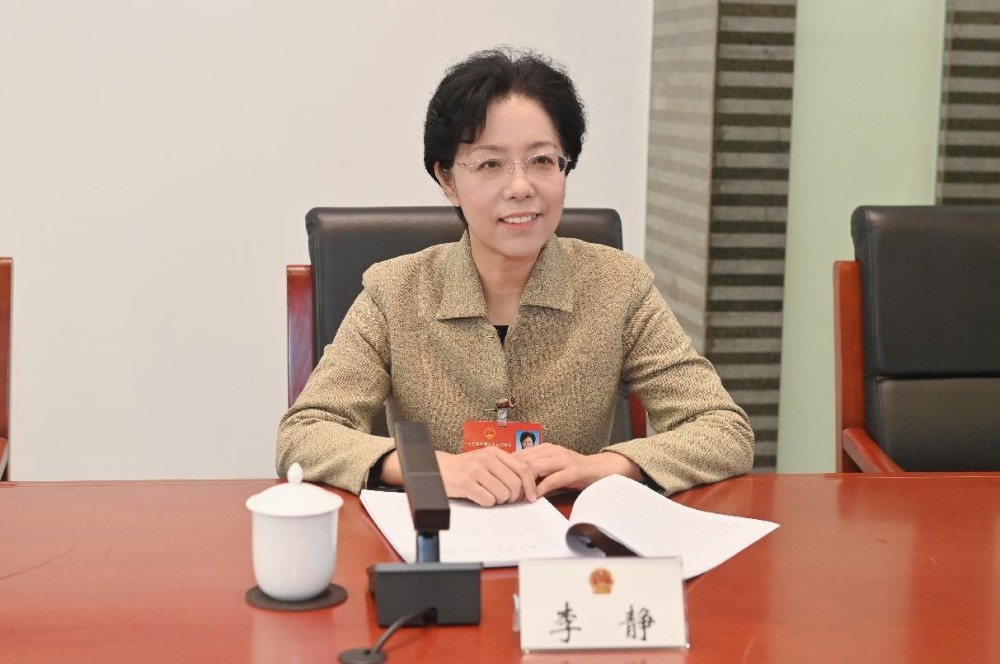 全国人大代表,天津市高级人民法院院长李静(央广网记者 褚夫晴 摄)"