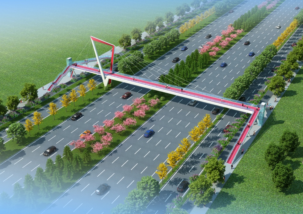 惊艳西咸新区能源金贸区4座人行天桥绝美设计出炉