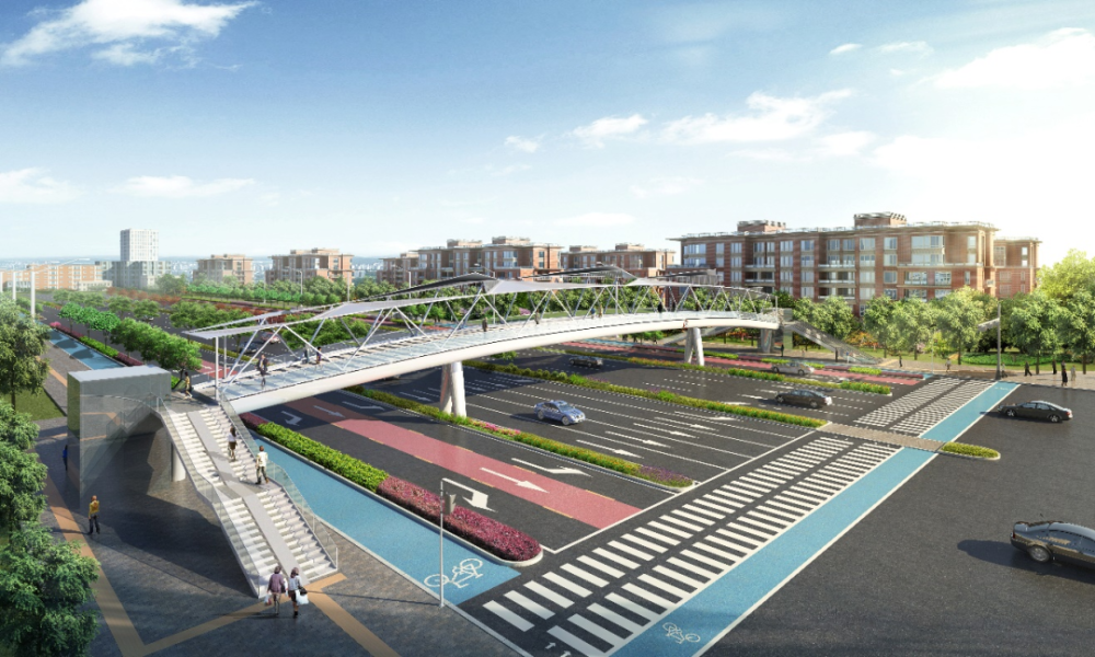 西咸新区能源金贸区4座人行天桥绝美设计出炉!