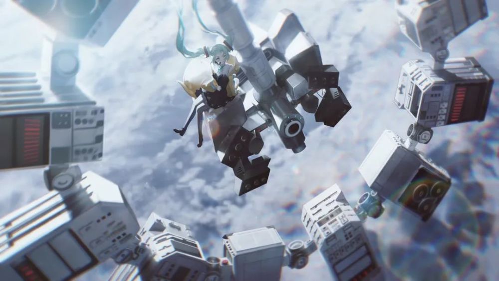 初音未来二次元壁纸合集太空机械科幻篇