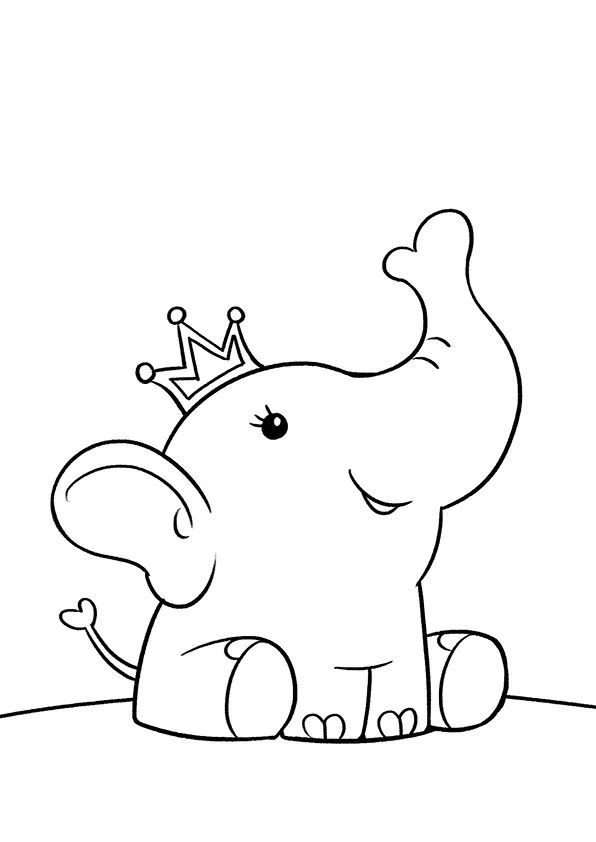 我们先擦除多余的铅笔线稿,然后用油画棒和马克笔分别给小象和草地