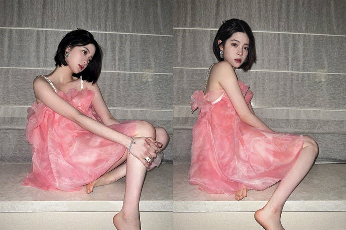 欧阳娜娜真变社会人了光脚穿吊带裙秀身材五官轮廓长开更上镜