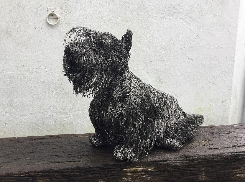 用铁丝画画的她不是第一人作品这么精彩的绝对是头一个