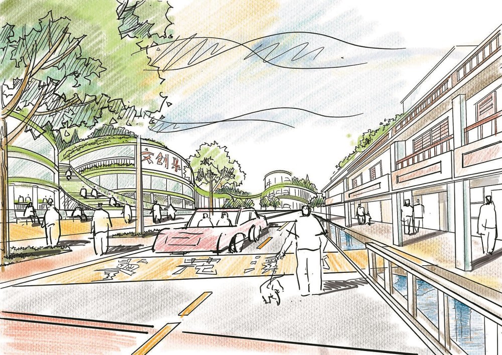 沙坡尾西片区  本报记者 施辰静 摄街头小公园"凤凰园"被改造为互动