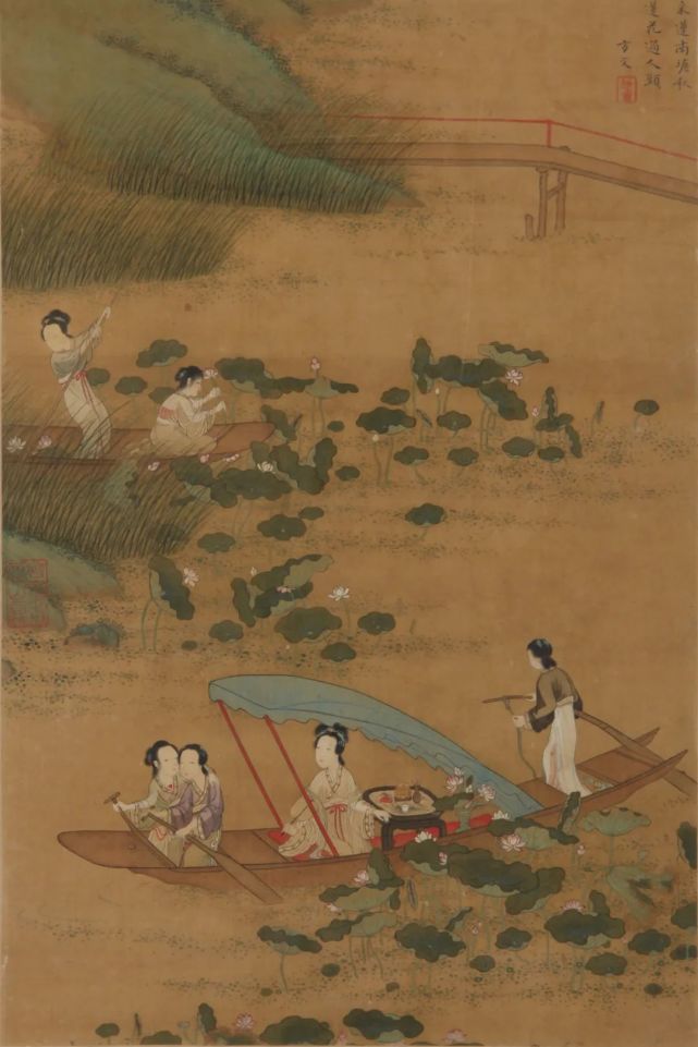 明清以来仕女画中江南闺秀的飘逸韵致,于此亦可见一斑.