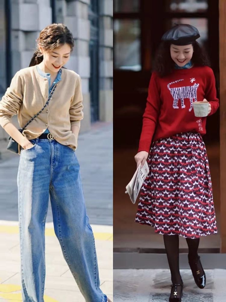 上了年纪的女人早春少穿小黑裤，学学日本主妇这样穿，优雅又减龄瑞思励步英孚