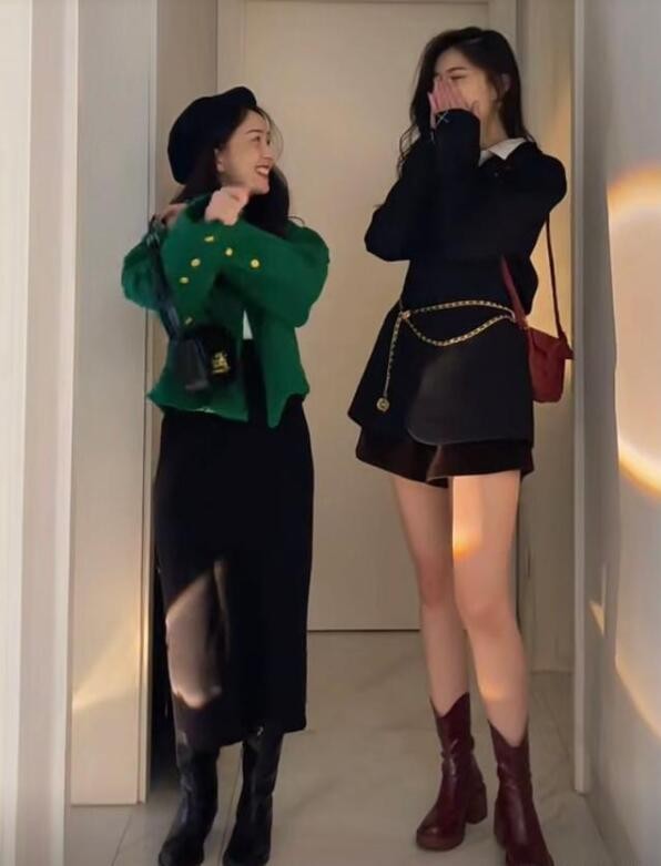 158妹妹和172姐姐调换衣服本以为会翻车效果却意外火了