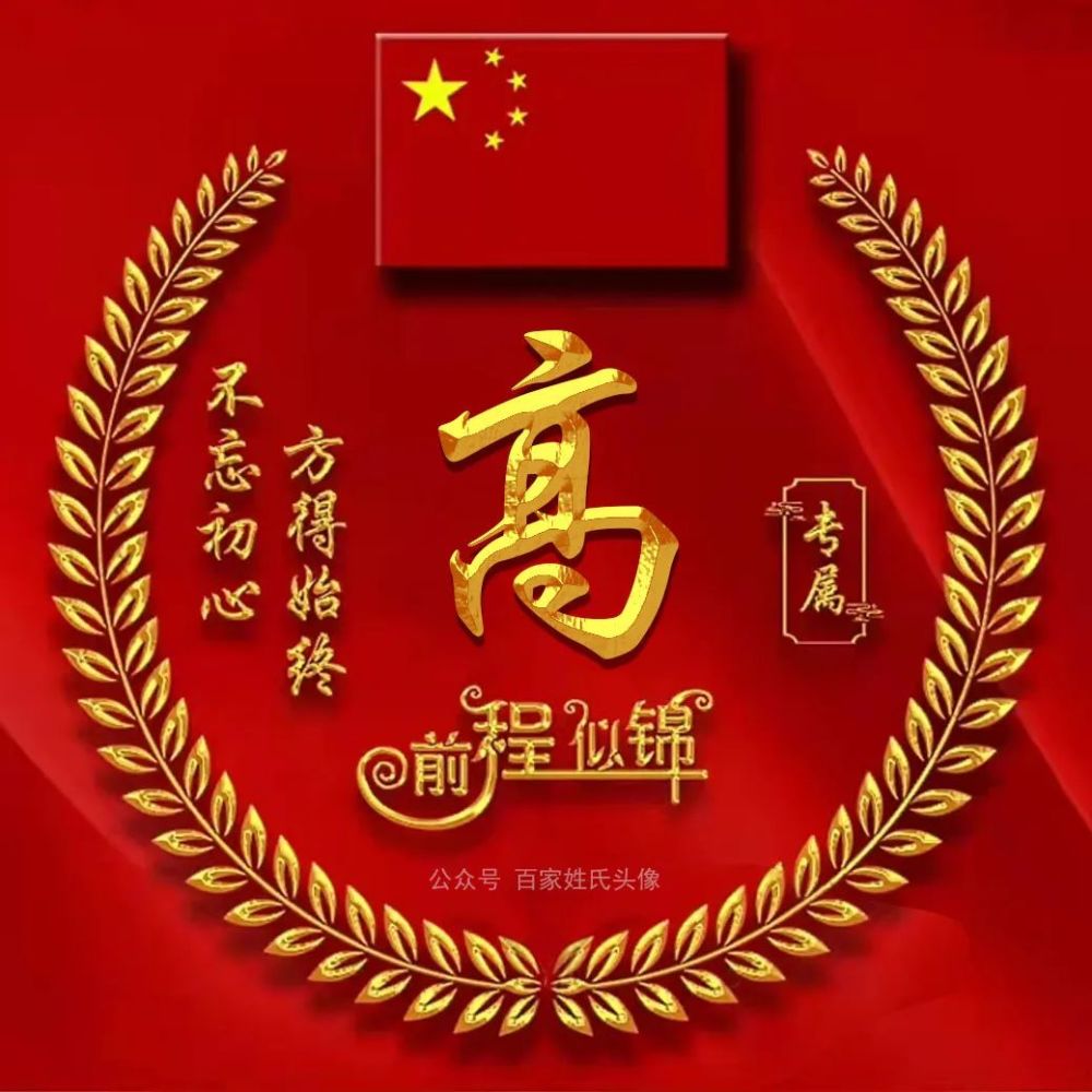 2022爱国姓氏头像不忘初心方得始终