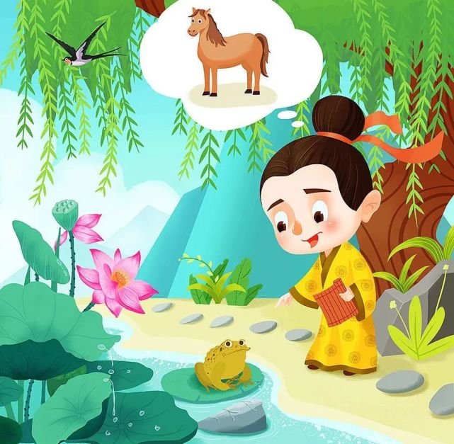 他看到《相马经》上说:"千里马的主要特征是,高脑