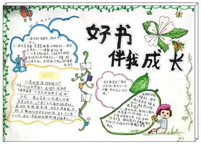 一路書香伴我行翰林學校小學部三至六年級讀書手抄報製作活動