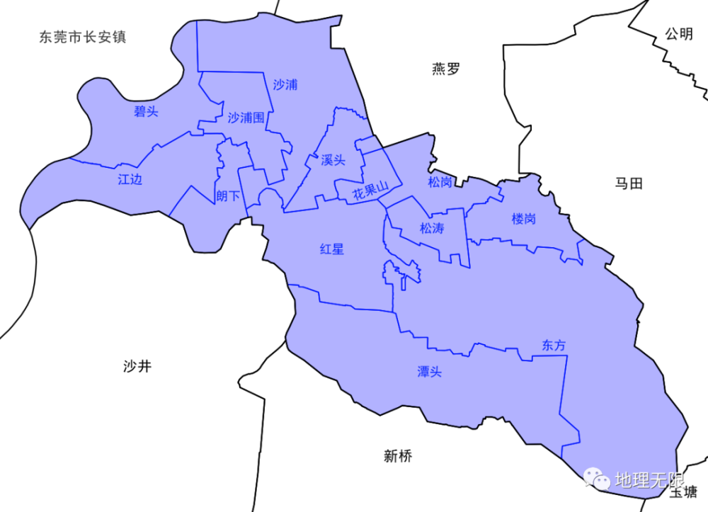 深圳市宝安区松岗街道社区分布地图-出走网
