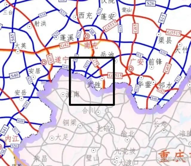 武胜规划共计四条高速|兰海高速|武胜县|重庆|南充|高速公路|广安