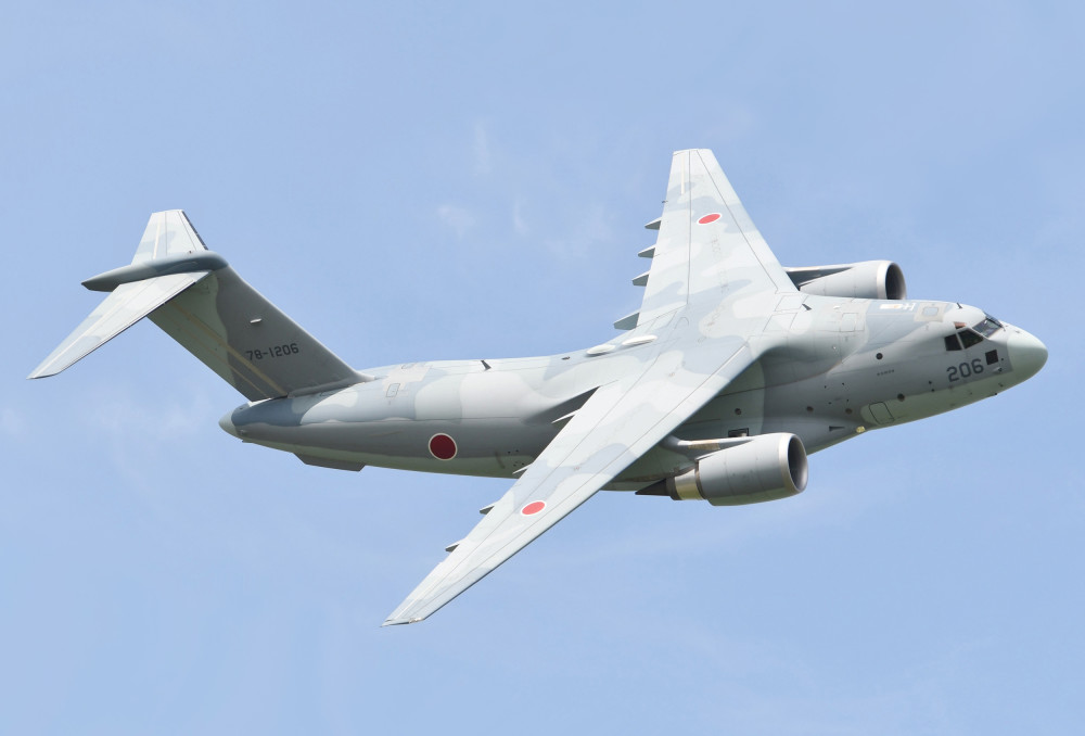 此前日本航空自卫队的c-2运输机执行过向南太平洋的汤加运送救援物资