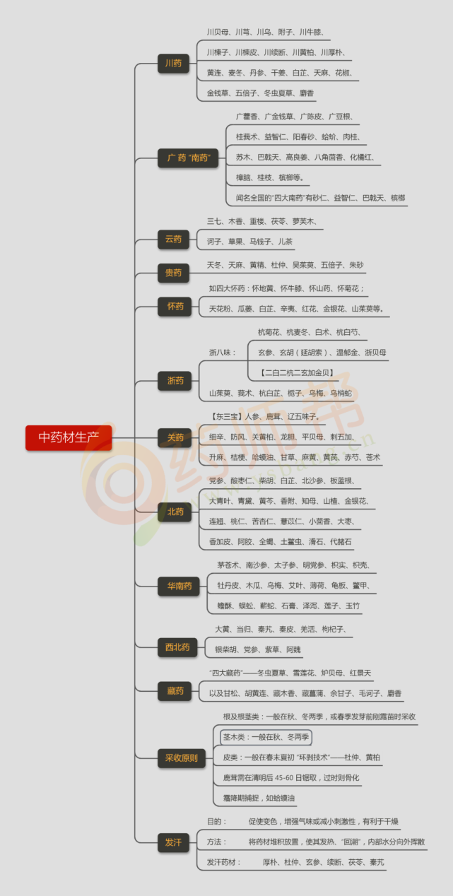 【收藏】中药知识思维导图