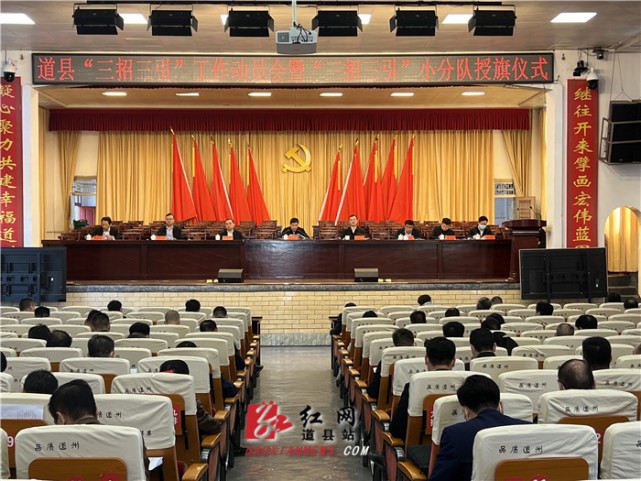 道县举行三招三引工作动员会暨三招三引小分队授旗仪式