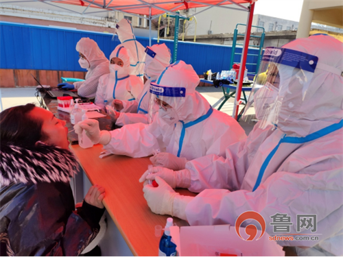莱西市水集街道机关干部奋战疫情抗击第一线