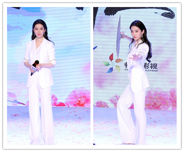 刘亦菲的气质和普通女明星不同，虽然是溜肩，随便穿搭都很温柔