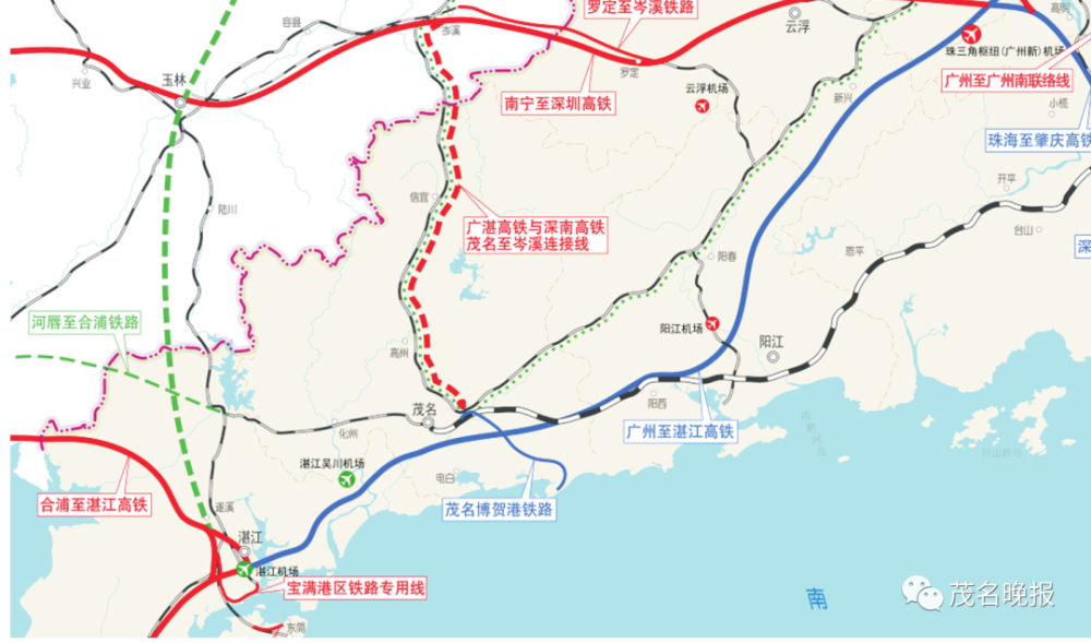 向北经梧州市,贺州市,在清远市,连州市接广清永高速铁路,终到永州市