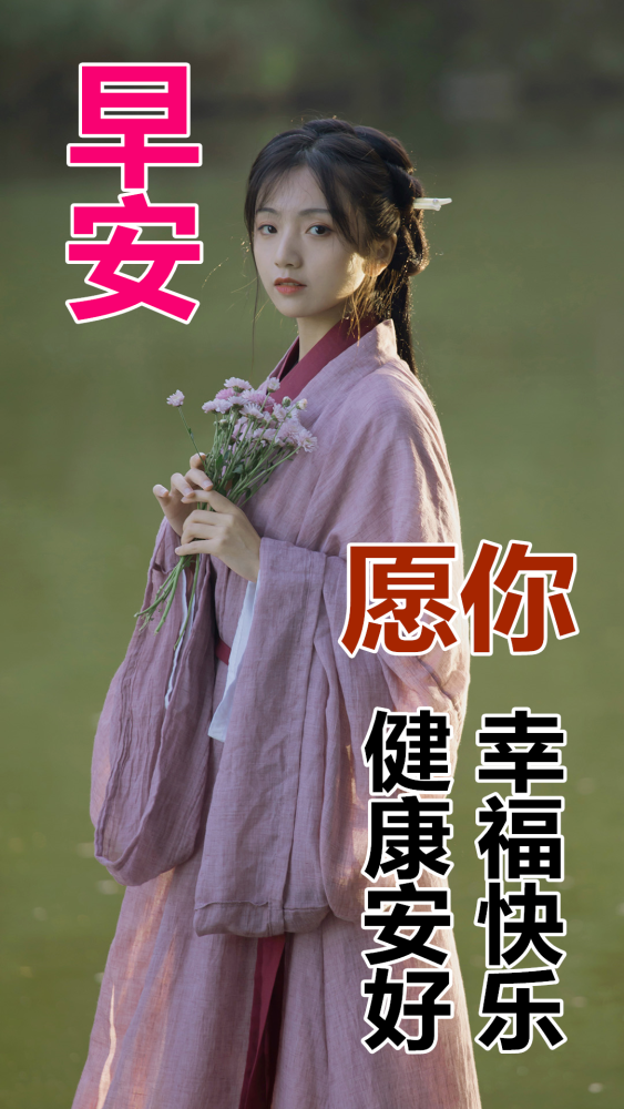 9張最新漂亮美女早上好問候動畫表情包2022最美早安問候祝福美女圖片