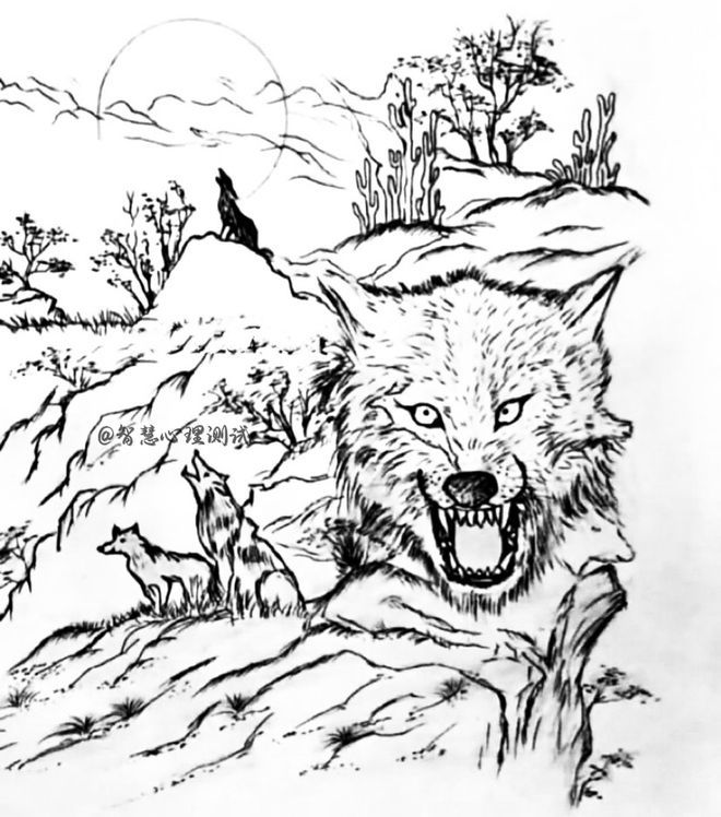 心理测试这幅图中不仅有狼还隐藏着5只羊你能看见几只