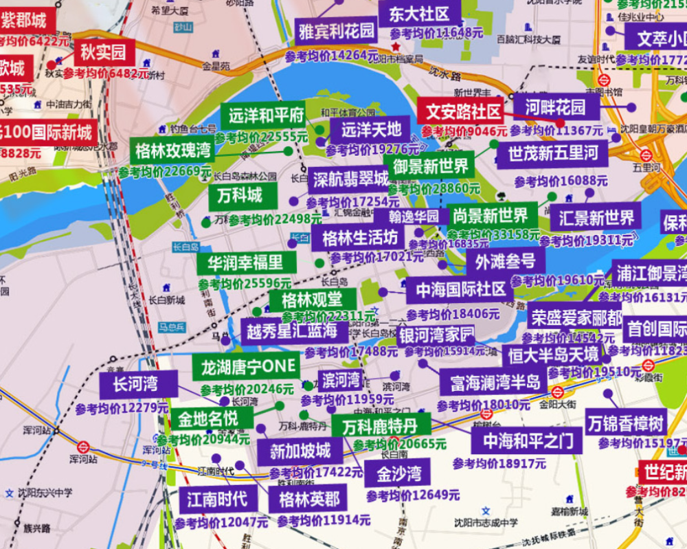 沈阳长白岛学区如何划分3年房价变化多少