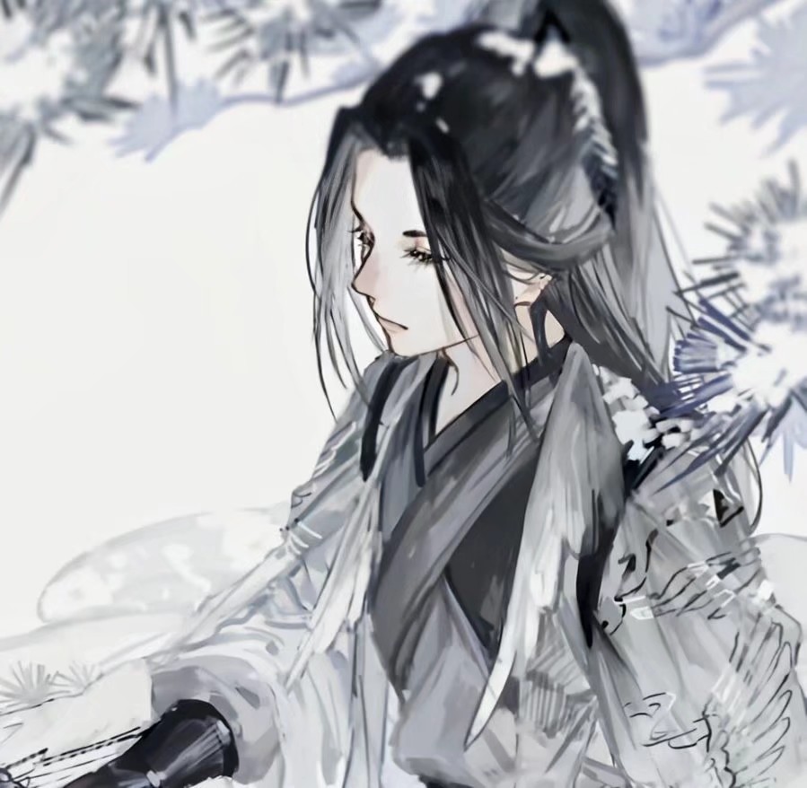 春日限定神仙古风男头一川淡月疏星浣纱人影娉婷