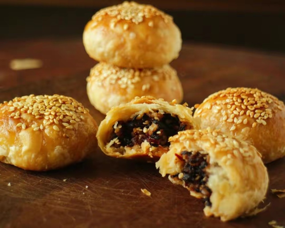 酥的掉渣的梅干菜肉酥饼金华酥饼回味无穷吃了还想吃老少皆宜